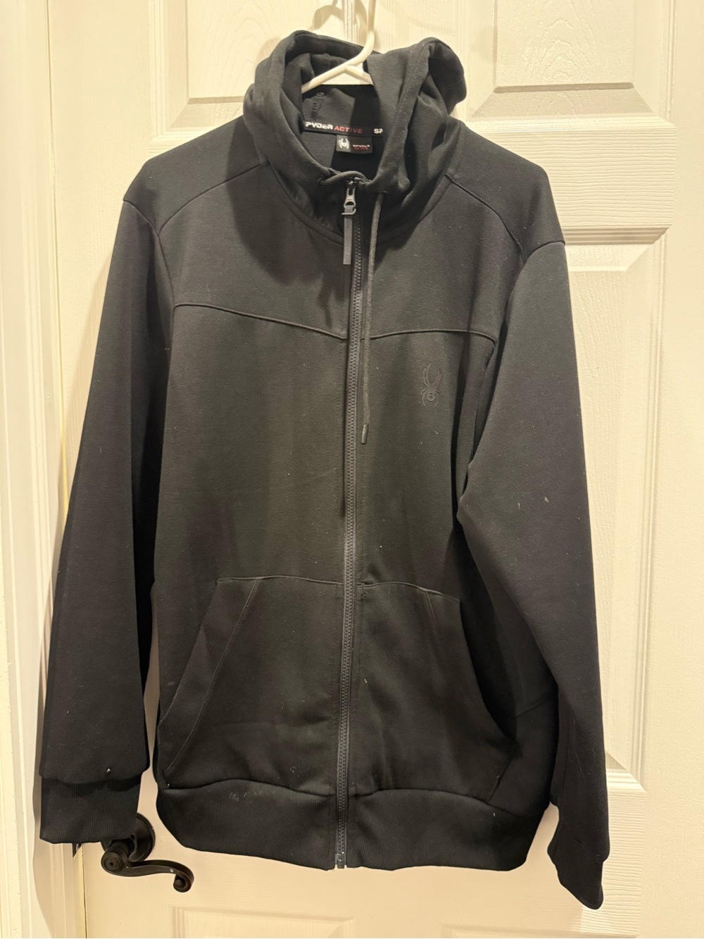 Spyder Men’s Black Full Zip Hooded Sweater